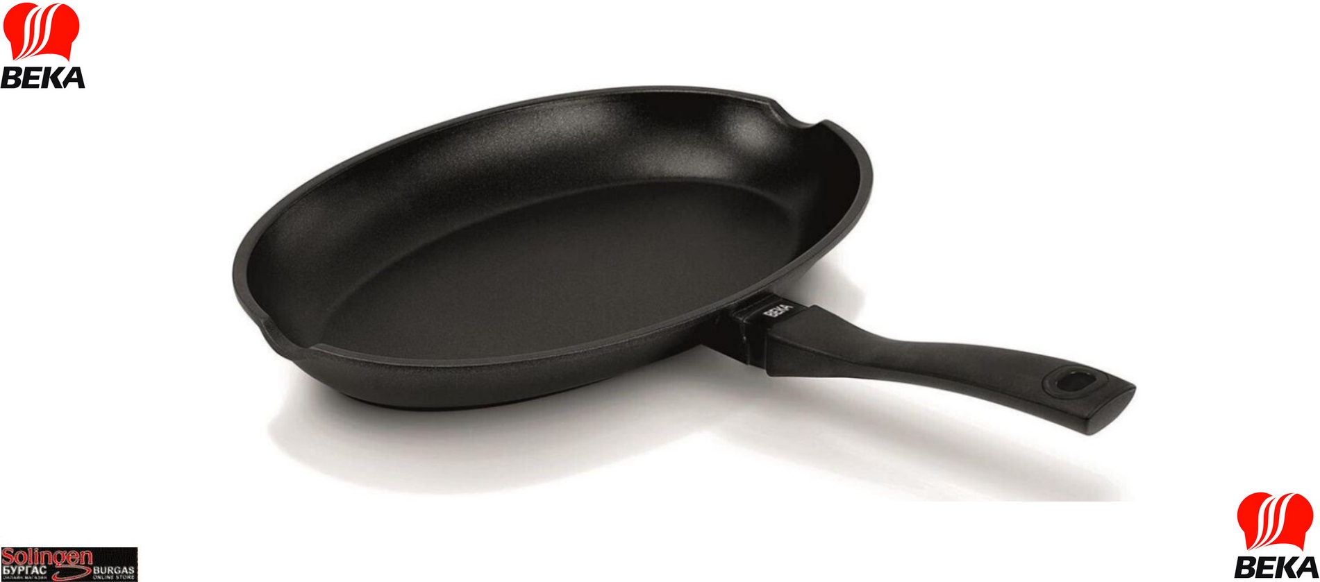 BEKA Energy non-stick fish pan 34 x 23 cm, Висококачествен тиган за риба, изработен от лят алуминий, подходящ за печене на всички видове готварски печки, размер: 34 x 23 cм, BEKA "Energy"